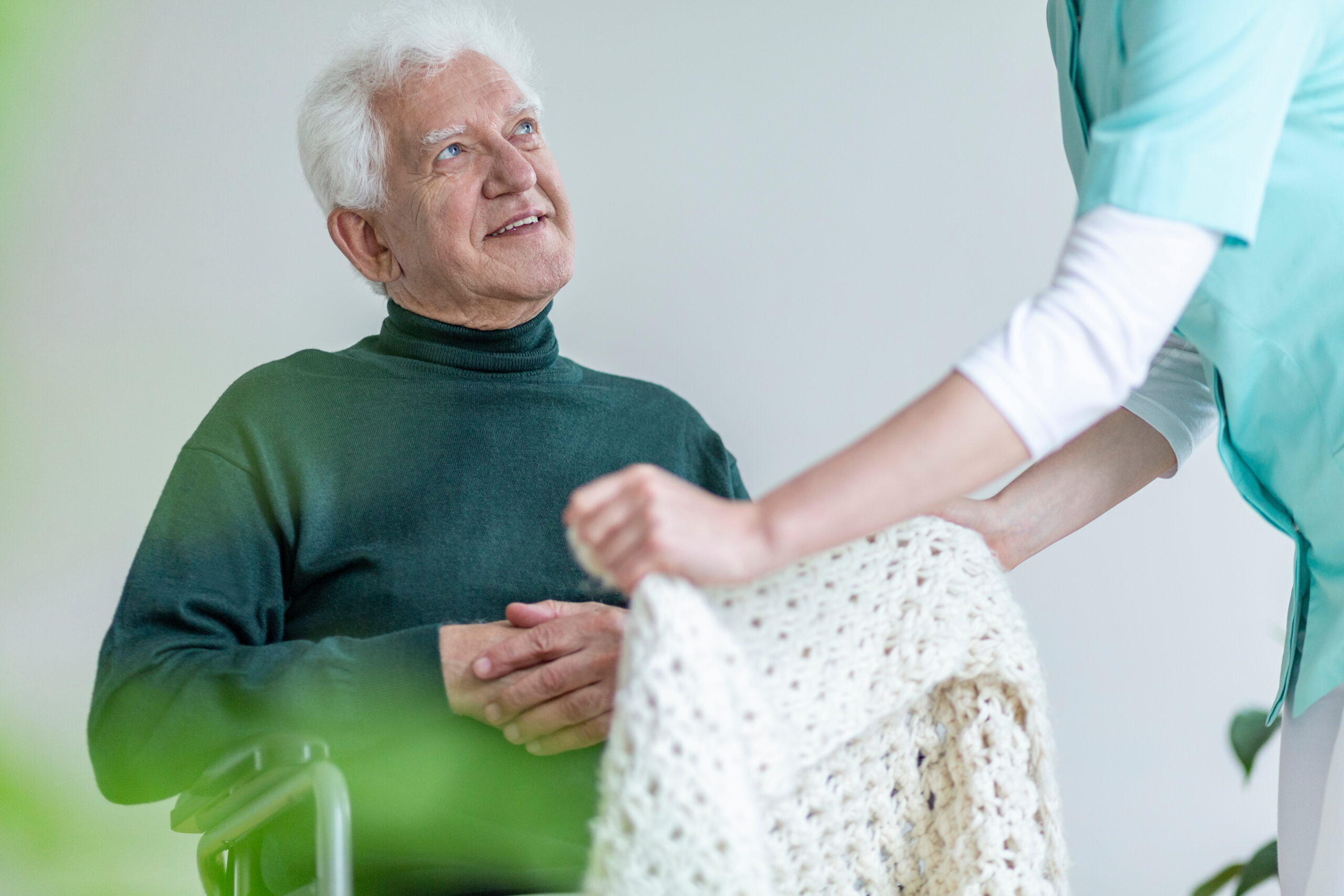 Perfect Solutions – Home Care Professional caregiver providing compassionate in-home health care for a senior in Sarasota, FL, promoting independence and comfort.